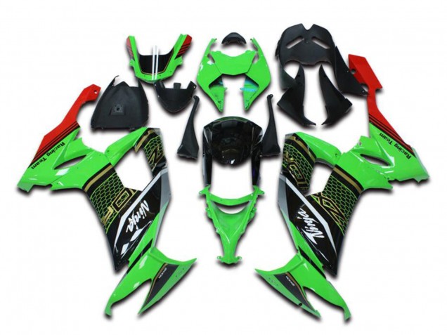 Vert Rouge Noir Carénage Moto Kawasaki ZX10R 2006-2007