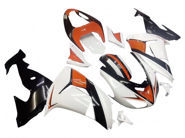 Blanc Orange Noir Carénage Moto Kawasaki ZX10R 2006-2007