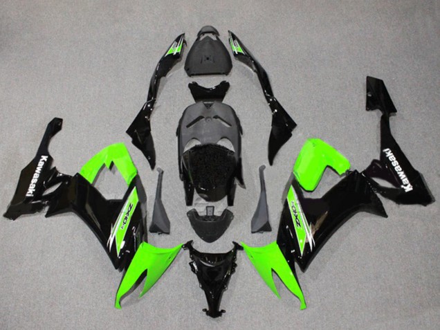 Vert Noir Brillant Carénage Moto Kawasaki ZX10R 2008-2010