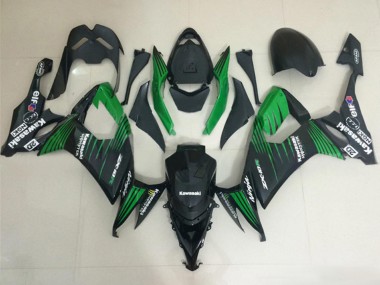 Noir Mat Vert Carénage Moto Kawasaki ZX10R 2008-2010 Pas Chère