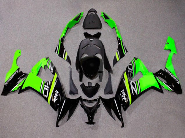 Vert Blanc Noir Brillant Carénage Moto Kawasaki ZX10R 2008-2010