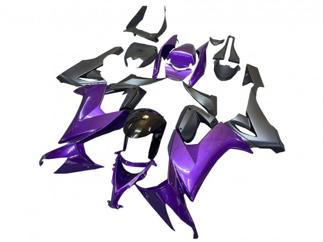 Violet Noir Carénage Moto Kawasaki ZX10R 2008-2010