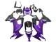 Violet Noir Carénage Moto Kawasaki ZX10R 2008-2010