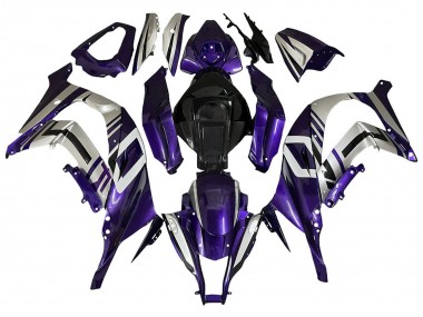 Violet Argent Noir Carénage Moto Kawasaki ZX10R 2008-2010 Pas Chère