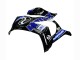 Bleu Blanc Noir Brillant Carénage Moto Kawasaki ZX10R 2011-2015