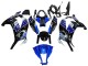 Bleu Blanc Noir Brillant Carénage Moto Kawasaki ZX10R 2011-2015