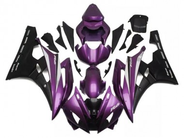 Violet Noir Mat Santander Carénage Moto Yamaha YZF R6 2006-2007 Pas Chère