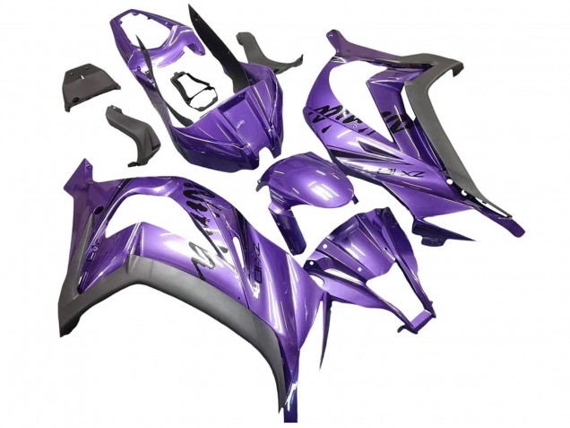 Violet Noir Mat Carénages Moto Kawasaki ZX10R 2011-2015