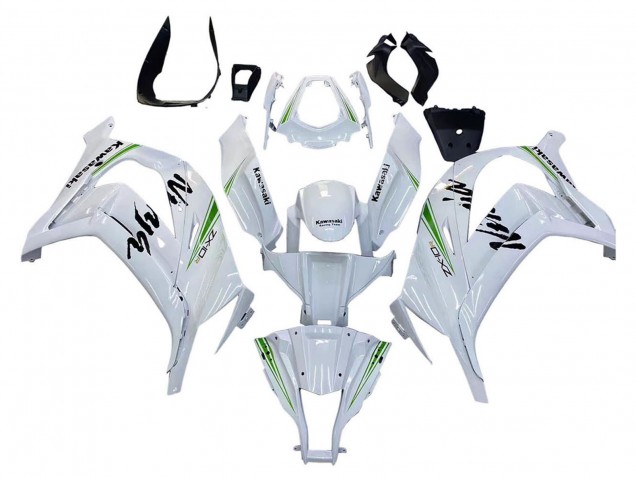 Blanc Vert Bande Noir Ninja Carénage Moto Kawasaki ZX10R 2011-2015