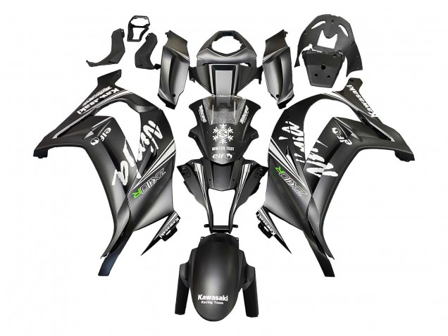 Noir Mat Vert Elf Carénage Moto Kawasaki ZX10R 2011-2015