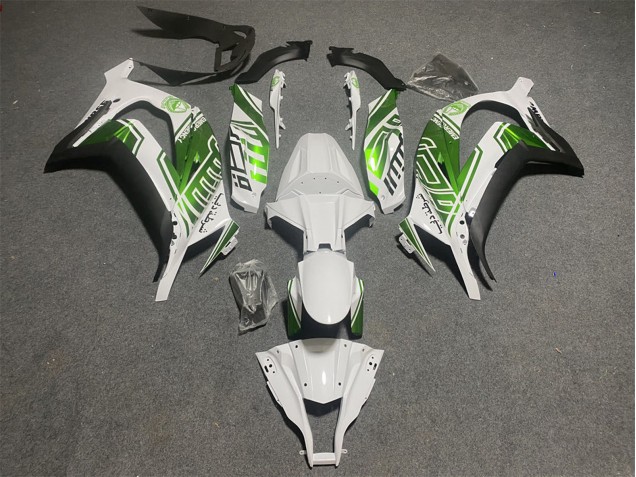 Blanc Vert Noir Mat Carénage Moto Kawasaki ZX10R 2011-2015