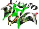 Vert Jaune Rouge Noir Elf Monstre Carénage Moto Kawasaki ZX10R 2016-2020