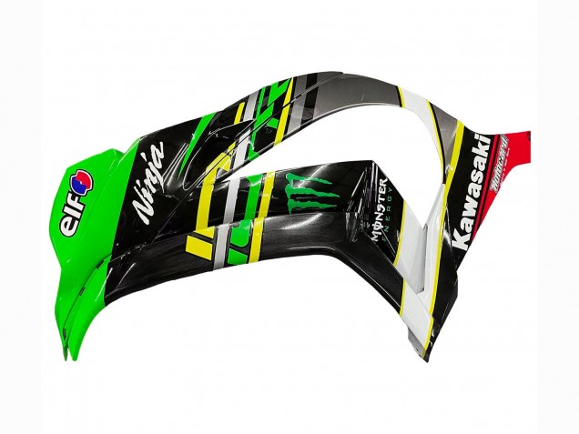 Vert Jaune Rouge Noir Elf Monstre Carénage Moto Kawasaki ZX10R 2016-2020
