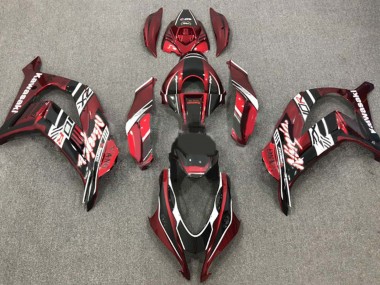 Rouge Marron Blanc Noir Brillant Carénage Moto Kawasaki ZX10R 2016-2020 Pas Chère