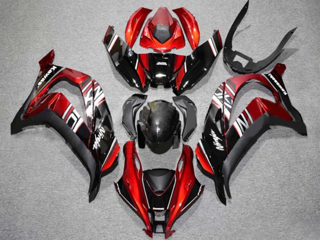 Rouge Noir Brillant Blanc Carénages Moto Kawasaki ZX10R 2016-2020