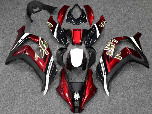 Rouge Noir Brillant Blanc Carénage Moto Kawasaki ZX10R 2016-2020