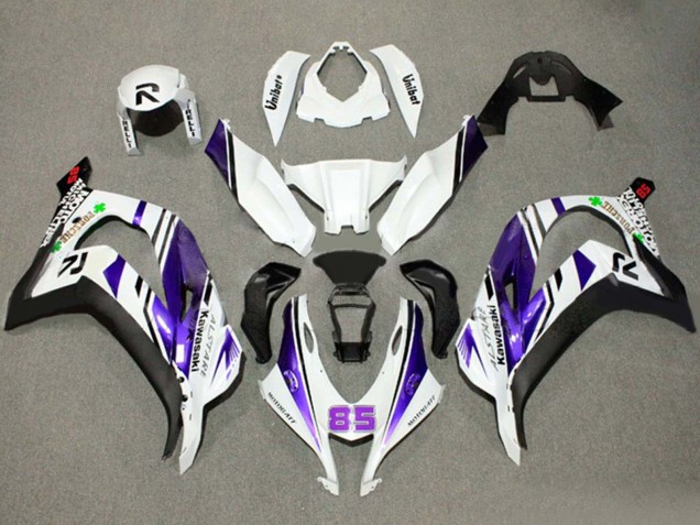 Blanc Violet Noir Alstare 85 Carénage Moto Kawasaki ZX10R 2016-2020