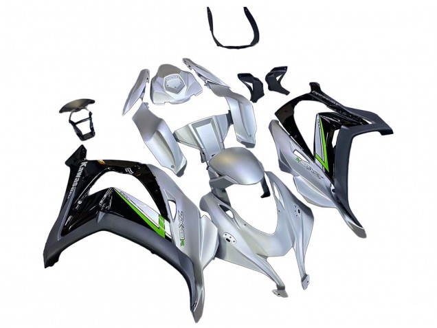 Argent Vert Noir Carénages Moto Kawasaki ZX10R 2016-2020