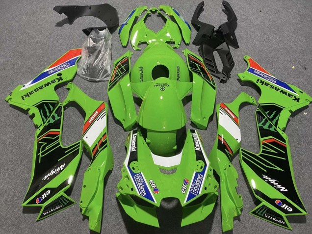 Vert Blanc Bleu Noir Rouge Showr Elf Mouldings Monstre Carénage Moto Kawasaki ZX10R 2021-2025