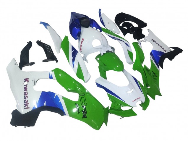 Blanc Vert Bleu Noir Carénage Moto Kawasaki ZX10R 2021-2025