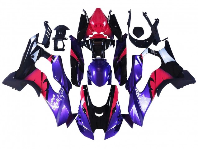 Rouge Noir Violet Blanc Carénage Moto Kawasaki ZX10R 2021-2025
