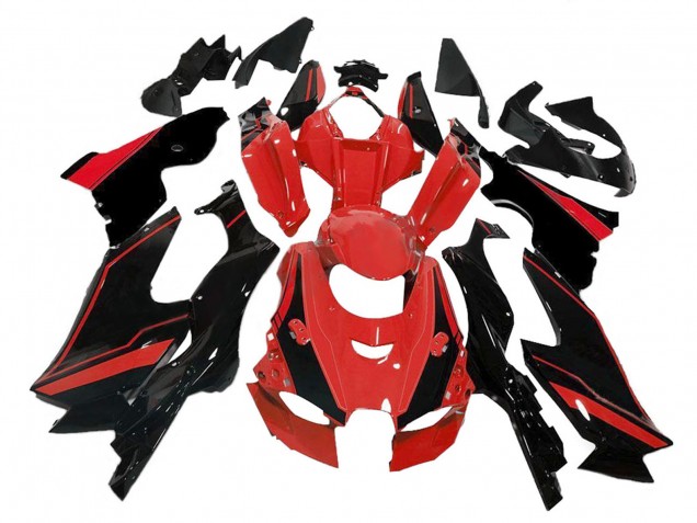 Rouge Noir Brillant Carénage Moto Kawasaki ZX10R 2021-2025