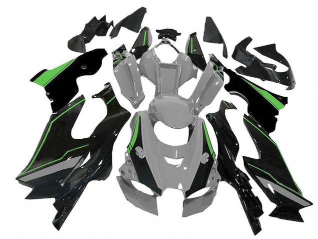Gris Vert Noir Carénages Moto Kawasaki ZX10R 2021-2025