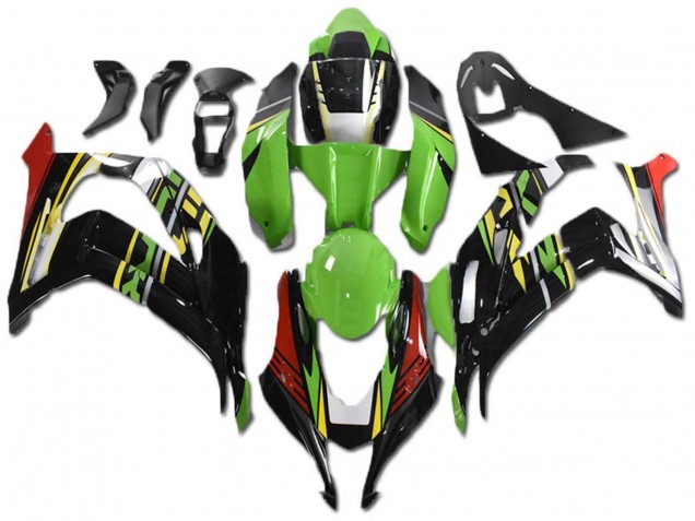 Vert Jaune Rouge Noir Carénage Moto Kawasaki ZX10R 2021-2025
