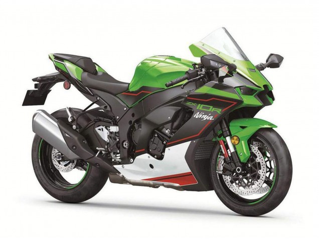 Vert Noir Blanc Rouge Ninja Carénage Moto Kawasaki ZX10R 2021-2025