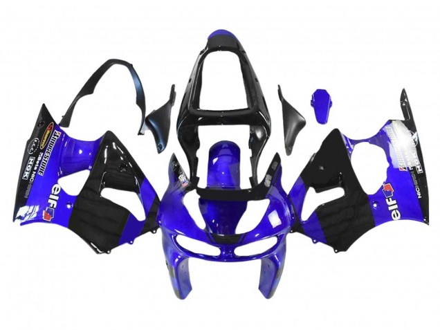 Bleu Noir Brillant Elf Bridgestone Carénage Moto Kawasaki ZX6R 1998-1999