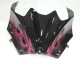Noir Brillant Rouge Rose Flamme Carénage Moto Kawasaki ZX14R ZZR1400 2006-2011