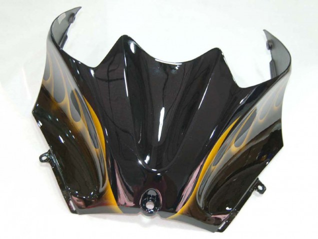Noir Brillant Or Flamme Carénage Moto Kawasaki ZX14R ZZR1400 2006-2011