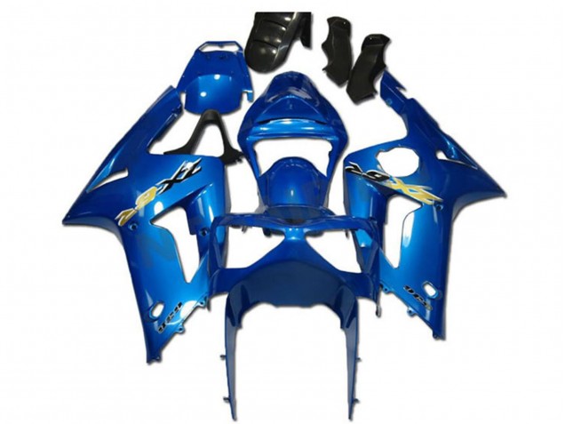 Vert Blanc Noir Silkolene Carénage Moto Kawasaki ZX6R 2003-2004