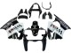 Noir Brillant Blanc West Michelin Carénage Moto Kawasaki ZX6R 2000-2002