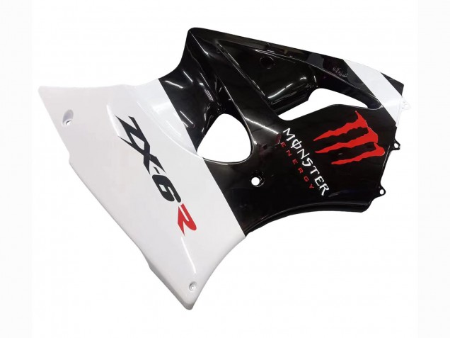 Blanc Noir Rouge Monstre Carénage Moto Kawasaki ZX6R 2000-2002