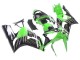 Vert Blanc Noir Carénage Moto Kawasaki ZX6R 2003-2004