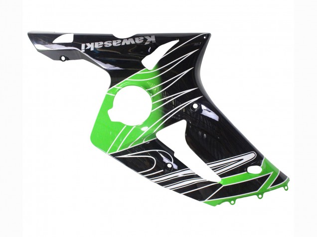 Vert Blanc Noir Carénage Moto Kawasaki ZX6R 2003-2004