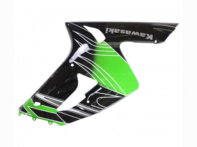 Vert Blanc Noir Carénage Moto Kawasaki ZX6R 2003-2004