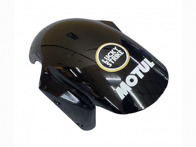 Noir Brillant Blanc Motul Lucky Strike Carénage Moto Kawasaki ZX6R 2003-2004