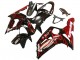 Noir Brillant Rouge Flamme Carénage Moto Kawasaki ZX6R 2003-2004
