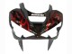 Noir Brillant Rouge Flamme Carénage Moto Kawasaki ZX6R 2003-2004