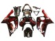 Noir Brillant Rouge Flamme Carénage Moto Kawasaki ZX6R 2003-2004