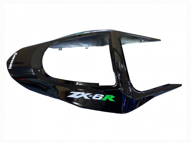 Noir Brillant Vert Flamme Carénage Moto Kawasaki ZX6R 2003-2004