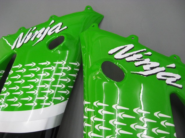 Vert Blanc Noir Elf Bridgestone Carénage Moto Kawasaki ZX6R 2003-2004