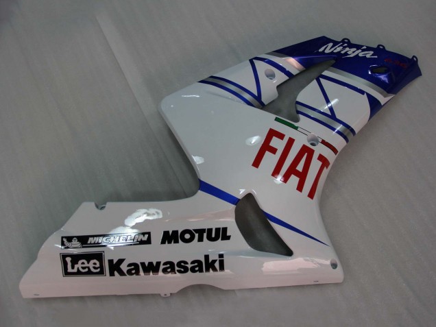 Blanc Bleu Rouge Fiat Carénage Moto Kawasaki ZX6R 2003-2004