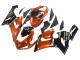 Orange Noir Carénages Moto Kawasaki ZX6R 2005-2006