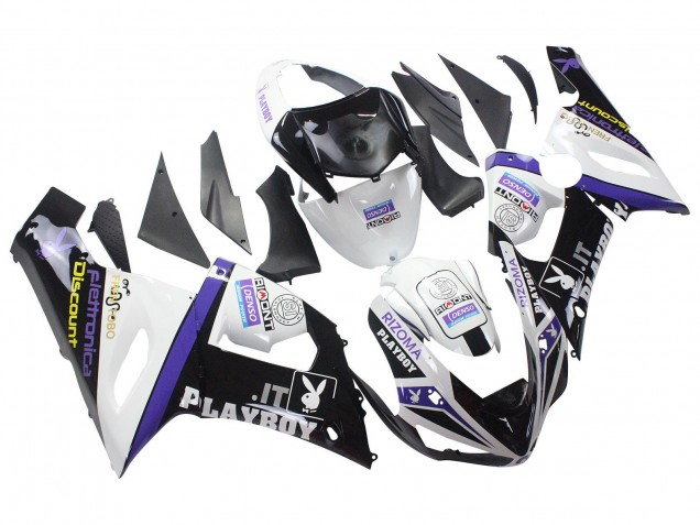 Blanc Violet Noir Rizoma Playboy DENSO Carénage Moto Kawasaki ZX6R 2005-2006