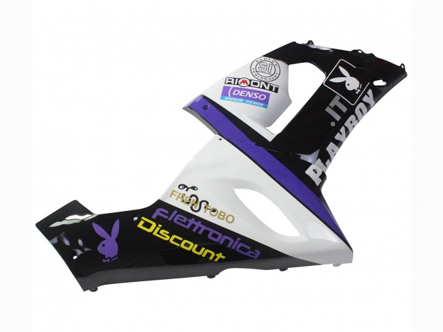 Blanc Violet Noir Rizoma Playboy DENSO Carénage Moto Kawasaki ZX6R 2005-2006