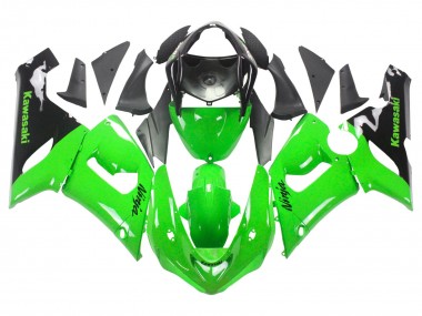 Vert Noir Ninja Carénage Moto Kawasaki ZX6R 2005-2006 Pas Chère
