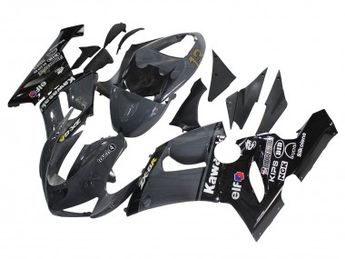 Gris Foncé Noir Carénage Moto Kawasaki ZX6R 2005-2006 Pas Chère